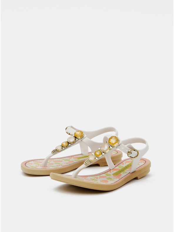 Grendha Biele dievčenské sandále Grendha
