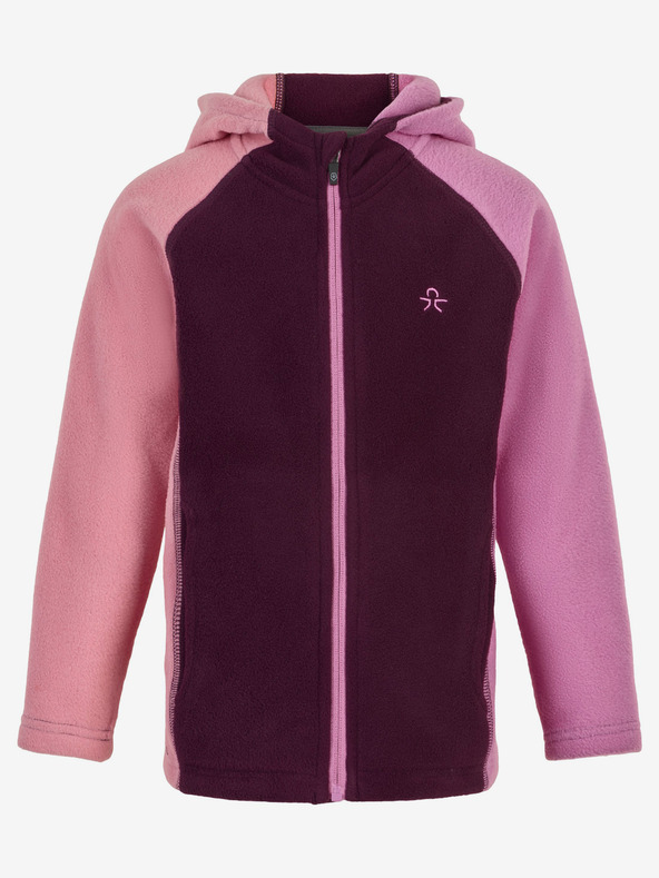 Color Kids Ružová a fialová dievčenská ľahká bunda s kapucňou Color Kids