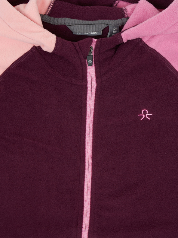 Color Kids Ružová a fialová dievčenská ľahká bunda s kapucňou Color Kids