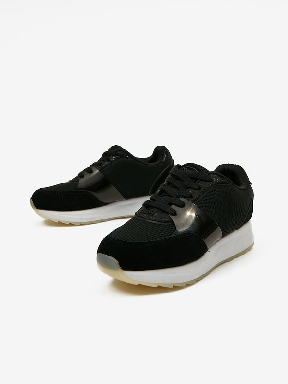 scholl Čierne dámske tenisky na platforme Scholl Beyonce