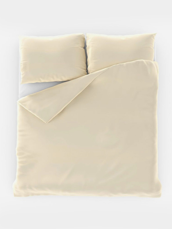 Kvalitex Saténové francúzske posteľné obliečky LUXURY COLLECTION 1+2, 220x200, 70x90cm smotanové