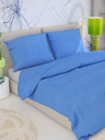Kvalitex Francúzske krepové posteľné obliečky 220x200, 70x90cm modré Kvalitex