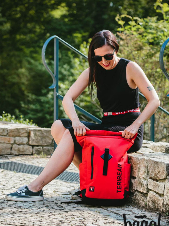 BAAGL  Červený baliaci batoh teribear červený Baagl