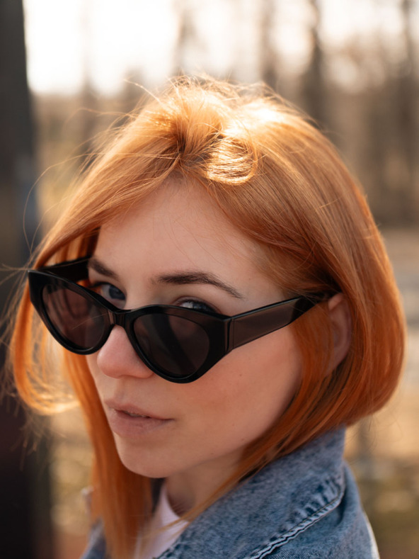 VEYREY VeyRey acetátové slnečné polarizačné okuliare cat-eye Zurgug