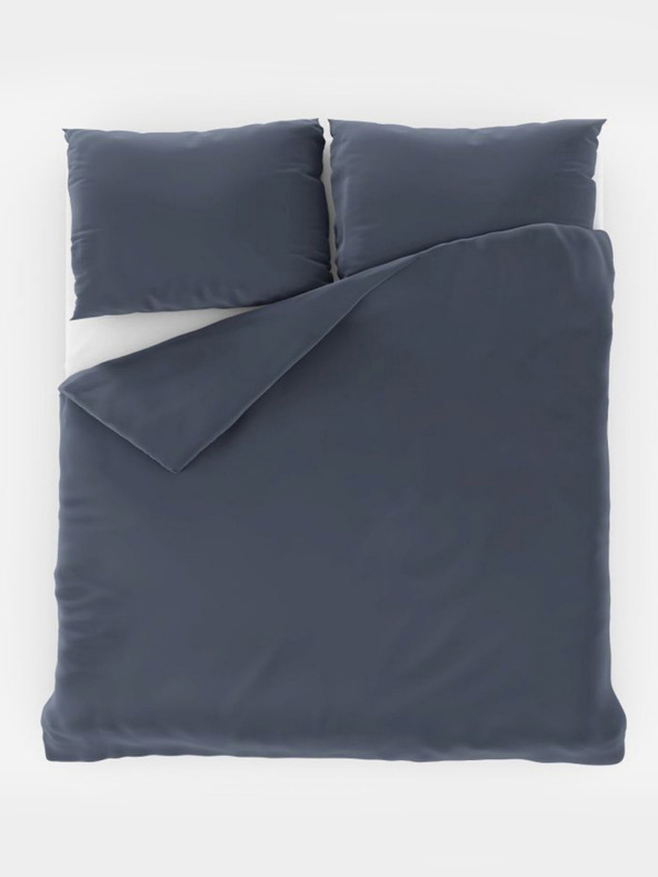 Kvalitex Satén Francúzska posteľná bielizeň LUXURY COLLECTION 1+2, 220x200, 70x90cm tmavosivá