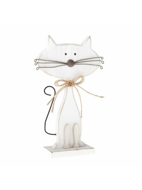 Casa de Engel Drevená mačka - biela, 6/108
