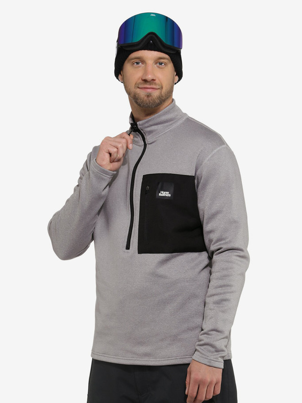 Horsefeathers Funkčná mikina Horsefeathers - šedá