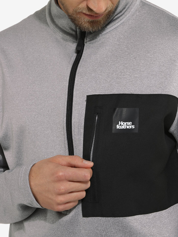 Horsefeathers Funkčná mikina Horsefeathers - šedá