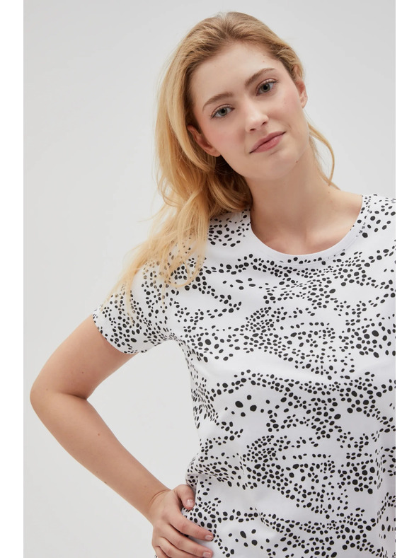 Moodo DÁMSKE TRIČKO L-TS-4631 BIELE Moodo