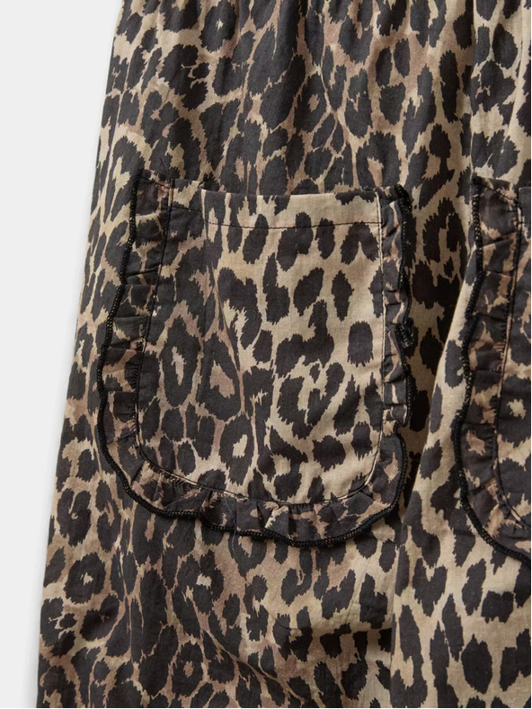 Sofie Schnoor Béžovo-hnedé dámske nohavice s leopardím vzorom Sofie Schnoor