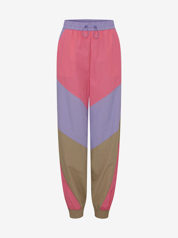 The Jogg Concept Fialovo-ružové dámske šušťákové nohavice The Jogg Concept