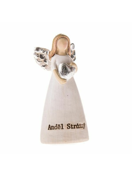Casa de Engel Polyresinový anjel so srdcom "Anjel strážny", 24/384