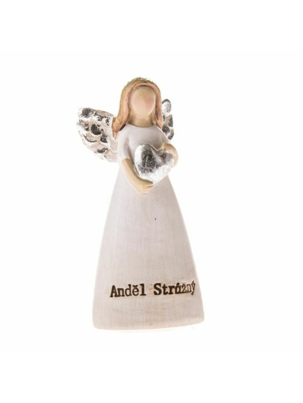 Casa de Engel Polyresinový anjel so srdcom "Anjel strážny", 24/384