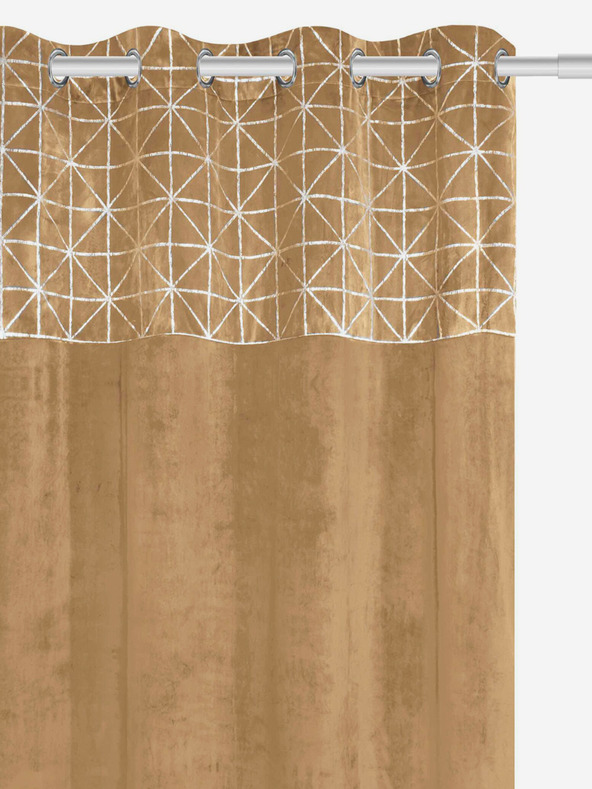 Edoti Zamatová záclona lesklá - Horčicová EDOTI