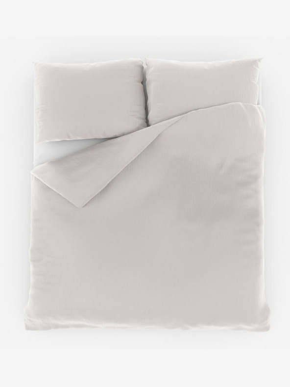 Kvalitex Francúzske mušelínové posteľné obliečky 240x200, 70x90cm smotanové Kvalitex