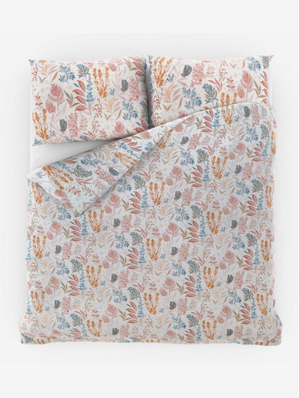 Kvalitex Saténové francúzske posteľné obliečky Luxury Collection 1+2, 200x200, 70x90cm Coral garden Kvalitex