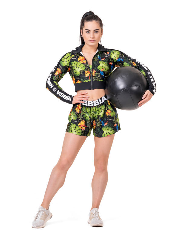 Nebbia High-energy dámske double layer šortky Nebbia 563 Jungle green