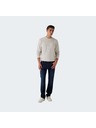 Guess Jeans Pánska ecru mikina s vyšitým logom Guess jeans
