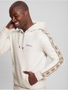Guess Jeans Pánska béžová mikina Guess Eco Mickey Quattro G Hoodie