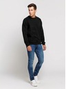 Guess Jeans Pánsky čierny vyšívaný sveter Guess