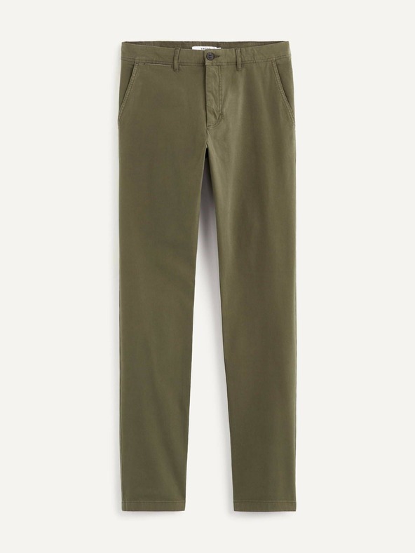 Celio Tmavozelené pánske nohavice Celio