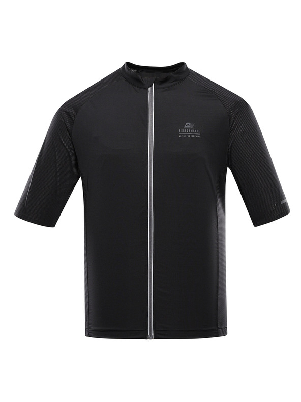 ALPINE PRO Pánsky rýchloschnúci cyklistický dres ALPINE PRO SAGEN 2 black