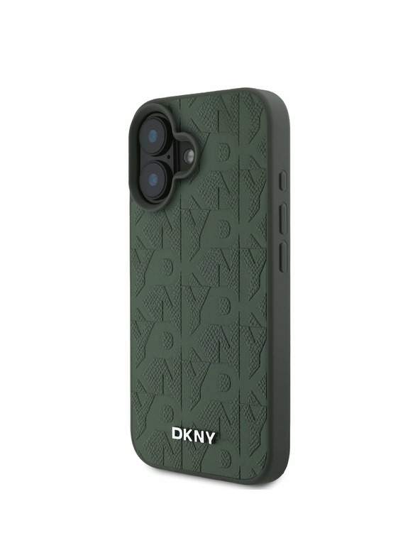 DKNY DKNY PU Kožený Zadný Kryt pre iPhone 16 Green