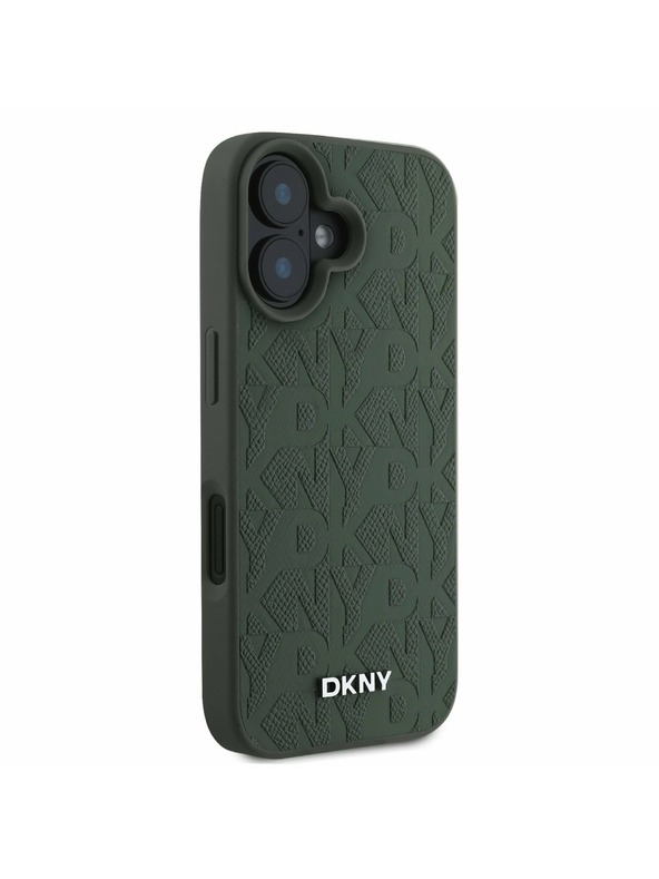 DKNY DKNY PU Kožený Zadný Kryt pre iPhone 16 Green