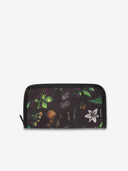 Dakine Zeleno-čierna dámska kvetovaná peňaženka Dakine Luna Wallet Woodland Floral