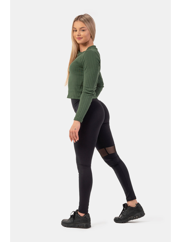 Nebbia Žebrované tričko s dlhým rukávom z organickej bavlny 415 Nebbia