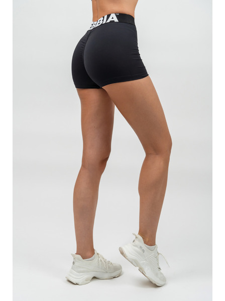 Nebbia Fitness krátke nohavice s vysokým pásom GLUTE PUMP 240 XS, čierne