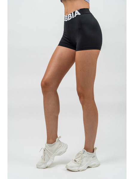 Nebbia Fitness krátke nohavice s vysokým pásom GLUTE PUMP 240 XS, čierne