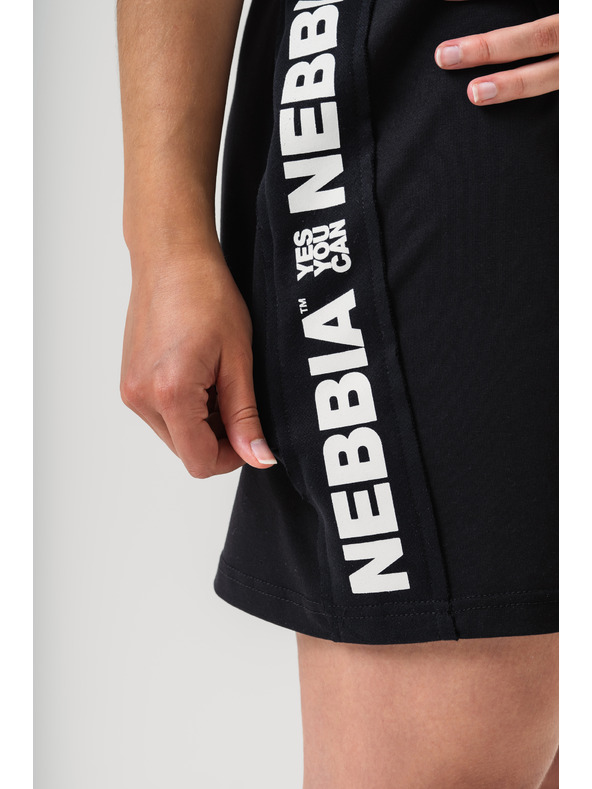 Nebbia Tričkové oversized šaty NEBBIA CLUB 594 XS/S, čierne