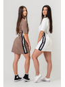 Nebbia Tričkové oversized šaty NEBBIA CLUB 594 XS/S, krémové