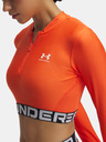 Under Armour Dámske tričko Under Armour HeatGear Rib 1/4 Zip LS