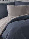 Kvalitex Saténové francúzske posteľné obliečky LUXURY COLLECTION 1+2, 240x200, 70x90cm tmavosivé / svetlosivé
