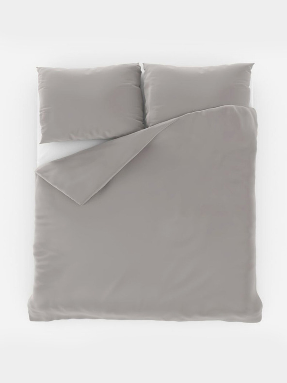 Kvalitex Saténové francúzske posteľné obliečky LUXURY COLLECTION 1+2, 220x200, 70x90cm svetlo šedé