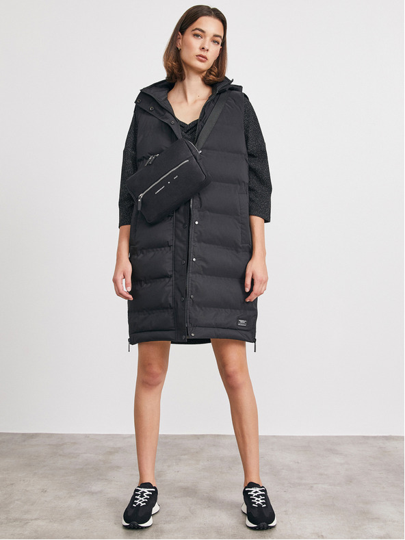 ZOOT.lab Čierne vzorované voľné šaty METROOPOLIS by ZOOT.lab Eustacia