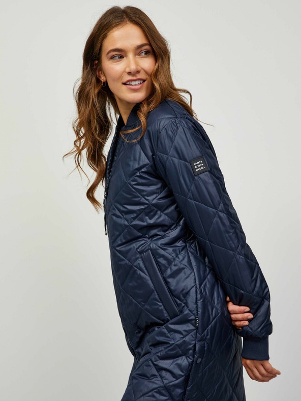 Sam 73 Tmavomodrý dámsky prešívaný kabát Sam 73