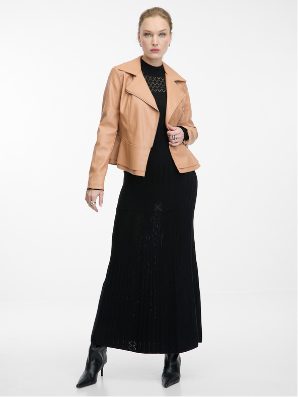 Orsay Svetlohnedá dámska koženková bunda ORSAY