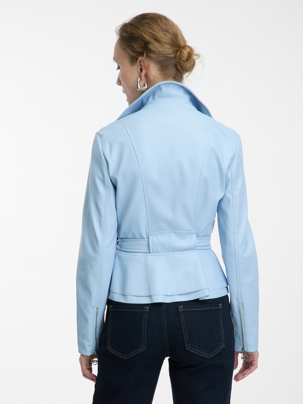 Orsay Svetlomodrá dámska koženková bunda ORSAY