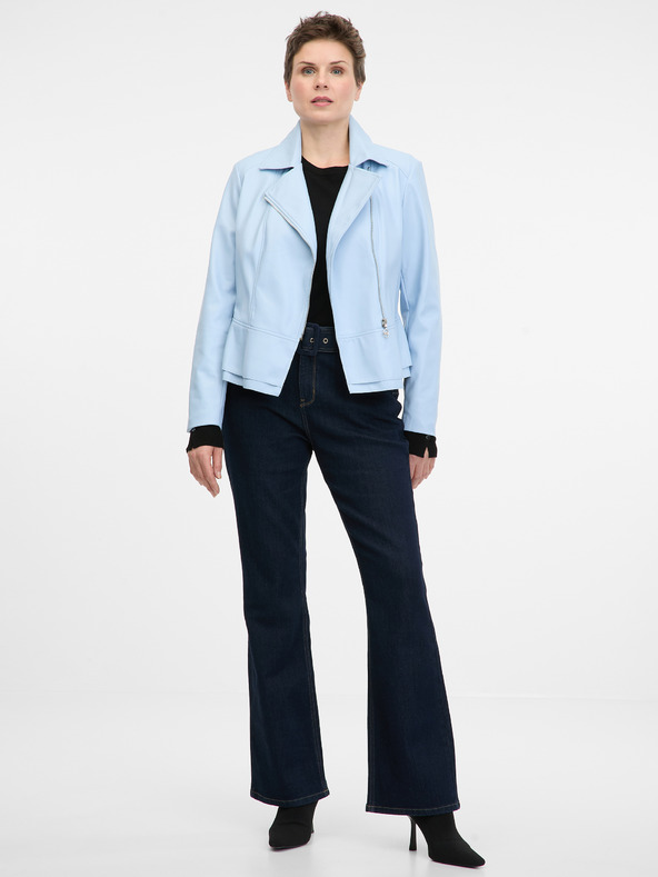 Orsay Svetlomodrá dámska koženková bunda ORSAY