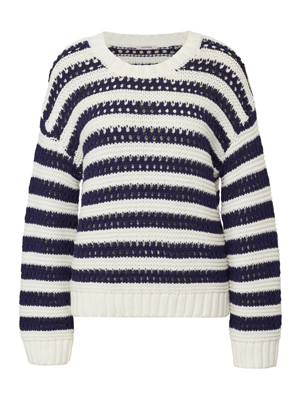 Orsay Tmavomodrý dámsky pruhovaný sveter ORSAY
