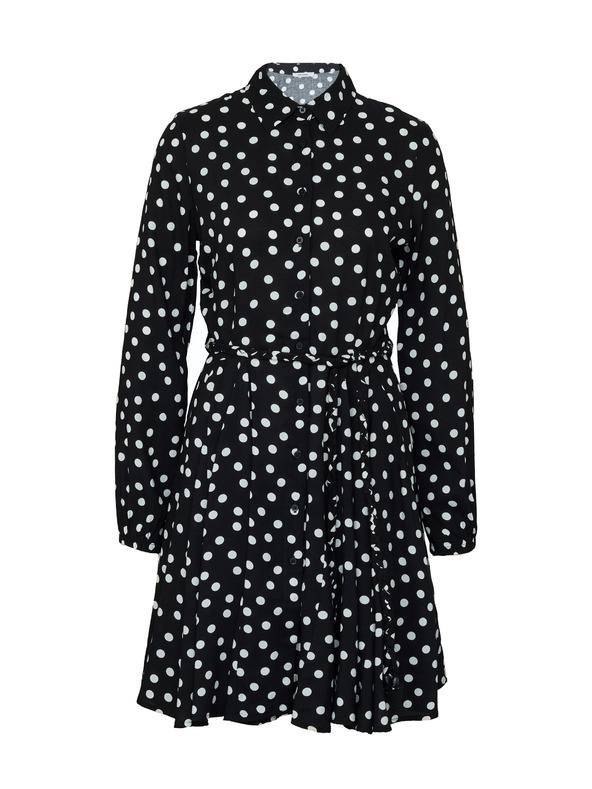 Orsay Čierne dámske košeľové šaty po kolená ORSAY
