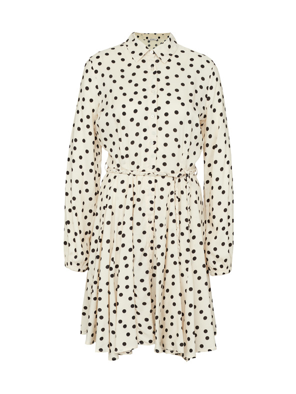 Orsay Krémové dámske košeľové šaty po kolená ORSAY