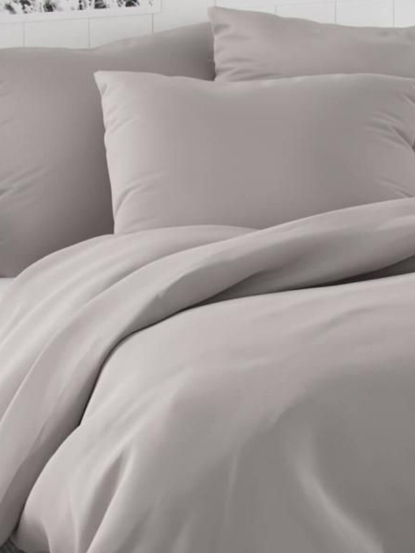 Kvalitex Saténové francúzske posteľné obliečky LUXURY COLLECTION 1+2, 200x200, 70x90cm svetlo sivé