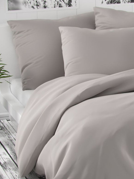 Kvalitex Saténové posteľné obliečky Luxury Collection 140x200, 70x90 cm svetlosivé Kvalitex