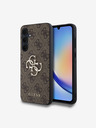 Guess Guess PU 4G Metal Logo Zadný kryt pre Samsung Galaxy A35 5G Brown