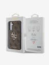 Guess Guess PU 4G Metal Logo Zadný kryt pre Samsung Galaxy A35 5G Brown