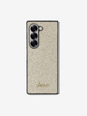 Guess Guess PC/TPU Trblietavé vločky Metal Logo Zadný kryt pre Samsung Galaxy Z Fold 6 Gold